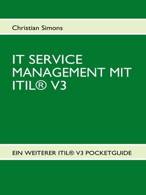 cover image of IT SERVICE MANAGEMENT MIT ITIL&#174; V3--Pocketguide